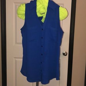 Express portofino shirt XS royal blue